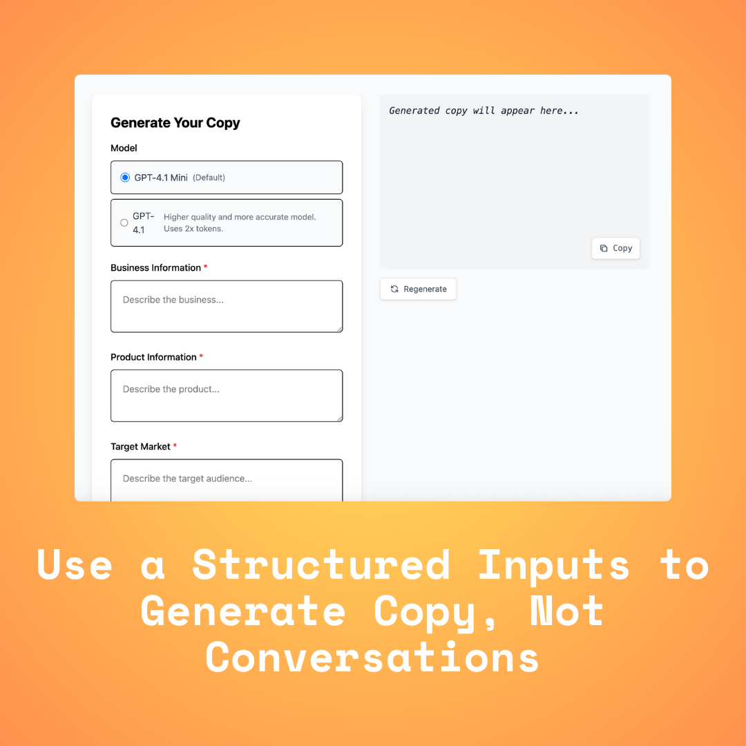Structured Inputs Interface